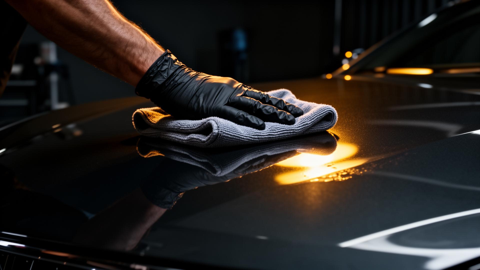 Hand polishing car paint